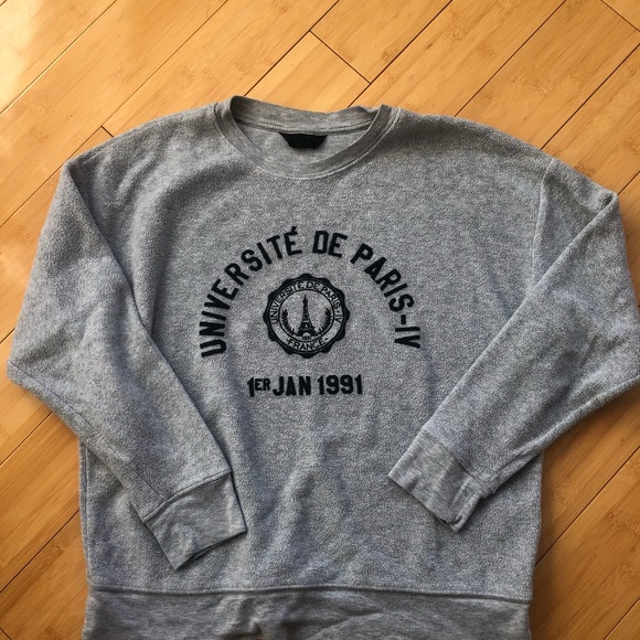 TopShop Université de Paris Sweatshirt size 6P - Picture 2 of 3
